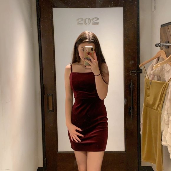 UO Genova Velvet Tie-Back Mini Dress - Picture 3 of 4